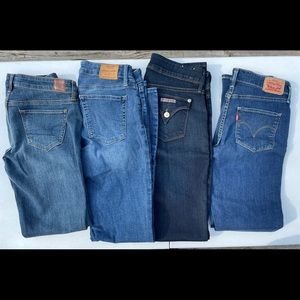 Women’s Jeans Lot (4 pair) EUC Lucky AE Hudson Levi’s 6/28